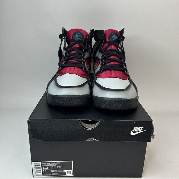 Nike Air Flight Huarache Hoop Pack “Bordeaux Grey” 2023 - Picture 2 of 5